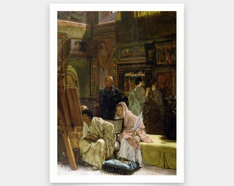 Sir Lawrence Alma-Tadema,The Picture Gallery,art prints,Vintage art,canvas wall art,famous art prints,V6757