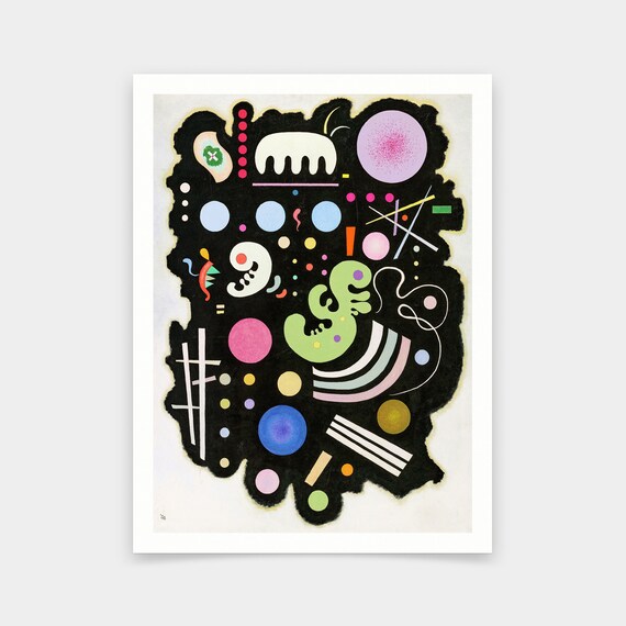Wassily Kandinsky,variegated Black,art Prints,vintage Art,canvas