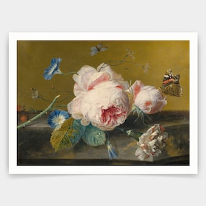 Jan van Huysum,Flower Still Life,art prints,Vintage art,canvas wall art,famous art prints,q1135