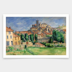 Paul Cezanne,Gardanne,Horizontal View ,art prints,Vintage art,canvas wall art,famous art prints,V1918