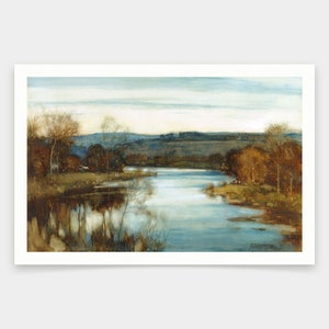 Sir David Young Cameron,The Waning Light,autumn river,art prints,Vintage art,canvas wall art,famous art prints,V2011