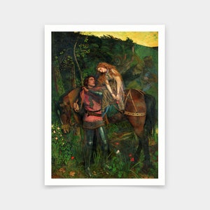 Arthur Hughes,The Beautiful Lady Without Pity,art prints,Vintage art,canvas wall art,famous art prints,V5357