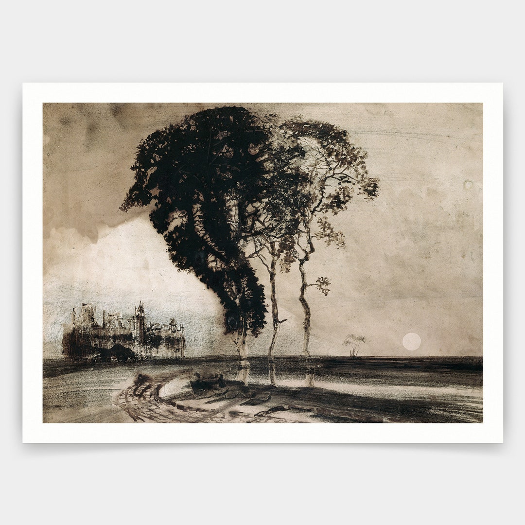 Victor Hugo,landscape With Three Trees,art Prints,vintage Art,canvas ...