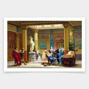 Gustave Clarence Rodolphe Boulanger,Rehearsal Of The Fluteplayer And The Diomedes Wife In The Atrium Of The Pompeian House Of Prince,V1460