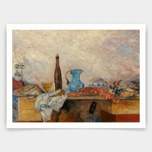 James Ensor,Mask and Crustaceans,art prints,Vintage art,canvas wall art,famous art prints,V4211