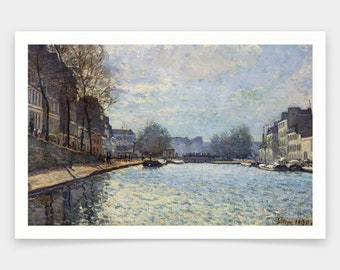 アルフレッド・シスレー - パリのサン・マルタン運河の眺め (1870