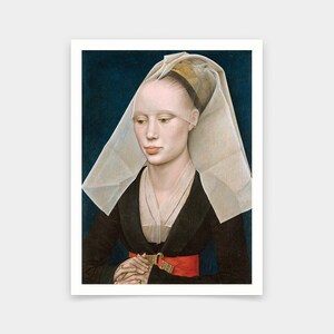 Rogier van der Weyden,Portrait of a Lady,art prints,Vintage art,canvas wall art,famous art prints,V6695