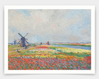 クロード・モネ - ハーグ近郊のチューリップ畑 1886年 美術館品質の