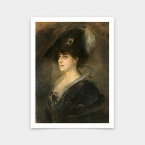 Franz von Lenbach,Portrait of Lolo Lenbach,female portrait sketch,art prints,Vintage art,canvas wall art,famous art prints,V5729