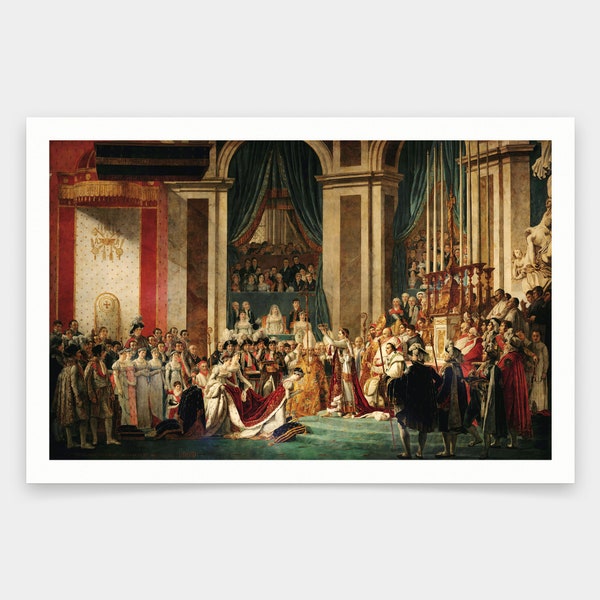 Jacques Louis David,Le Sacre de Napoleon et le couronnement de Josephine a Notre Dame de Paris,decembre,art prints,famous art prints,q1752