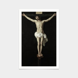 Francisco de Zurbarán,Jesús crucificado expirando,impresiones artísticas,Arte vintage,Arte mural de lienzo,Grabados artísticos famosos,2V48