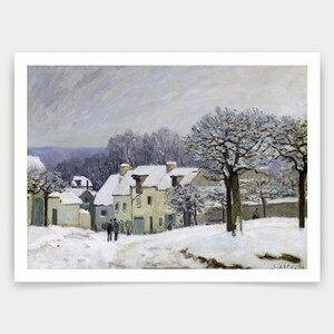 Alfred Sisley,The Place du Chenil at Marly le Roi,art prints,Vintage art,canvas wall art,famous art prints,V3093