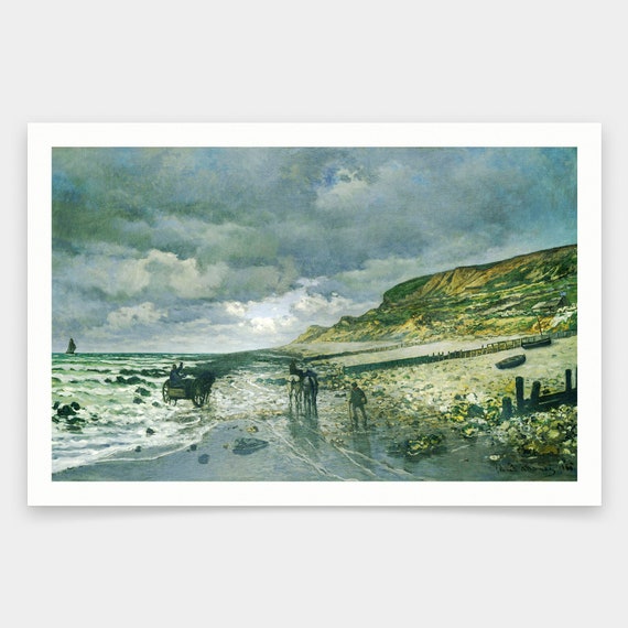 Claude Monet,la Pointe De La Hève at Low Tide, 1865,art