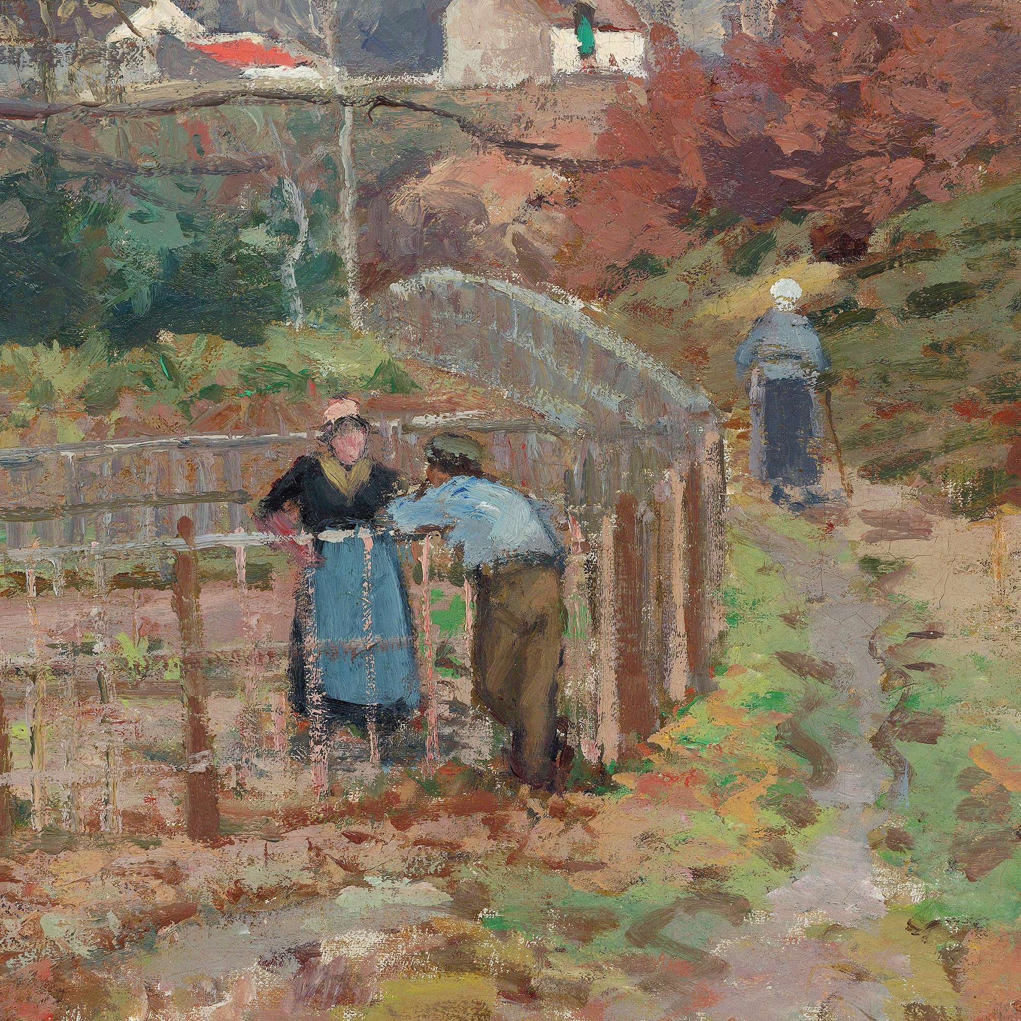 Camille Pissarro,the Fence,art Prints,vintage Art,canvas Wall Art