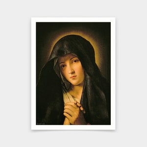 Il Sassoferrato,Madonna,art prints,Vintage art,canvas wall art,famous art prints,V6038