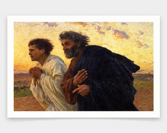 Eugene Burnand,The Disciples Peter and John Running to the Sepulchre on the Morning of the Resurrection,V1300