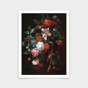 Jan van Huysum,Flowers in a Vase,art prints,Vintage art,canvas wall art,famous art prints,q515