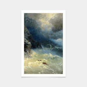 Ivan Konstantinovich Aivazovsky,Storm,seascape waves,art prints,Vintage art,canvas wall art,famous art prints,V2600