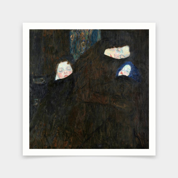 グスタフ・クリムト、2人の子供を持つ母親、家族、アートプリント