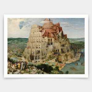 Pieter Bruegel the Elder,The Tower of Babel,art prints,Vintage art,canvas wall art,famous art prints,q1370