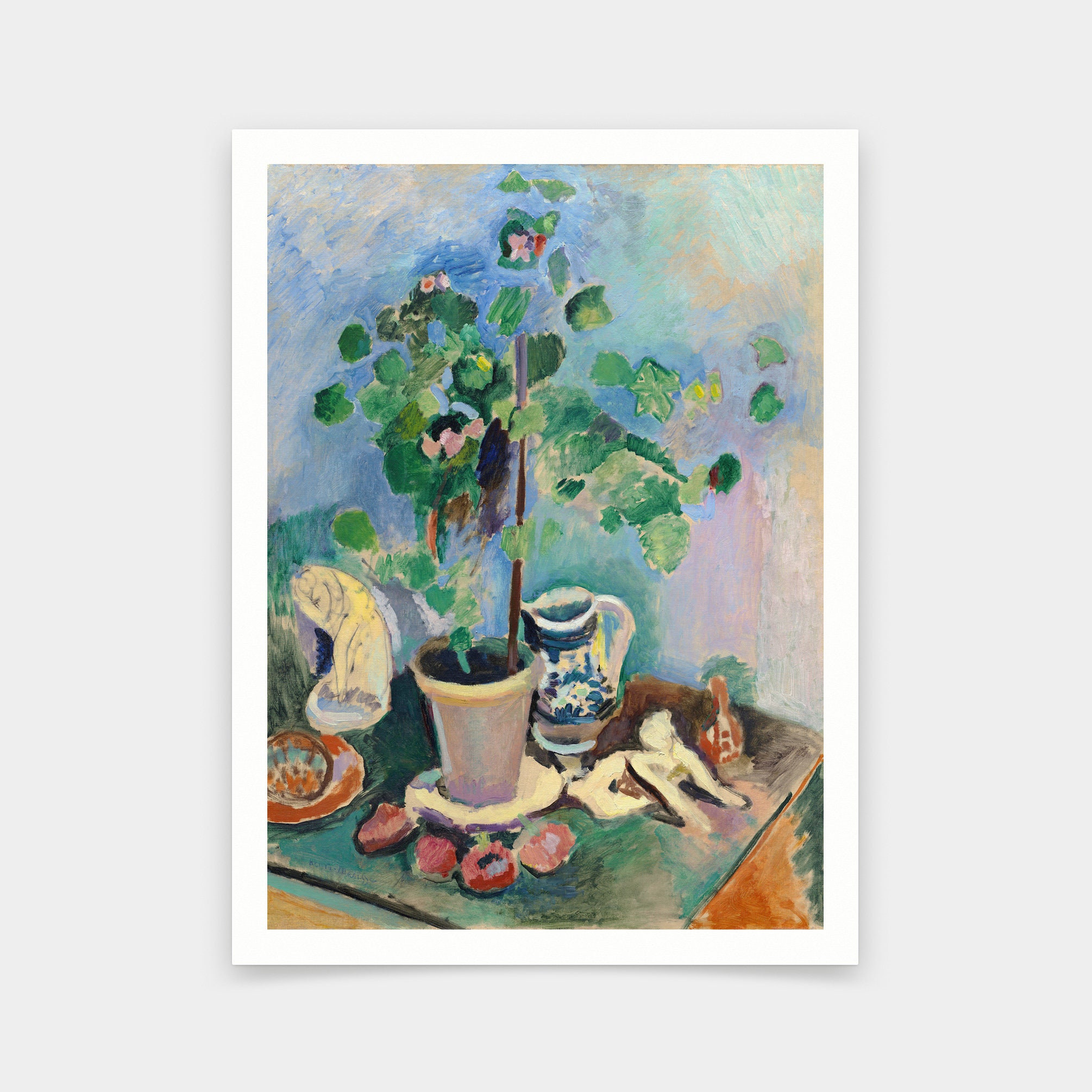 アンリ・マティス、ゼラニウムのある静物画、1906年、アートプリント