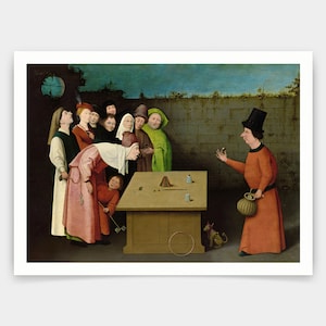 Hieronymus Bosch,The Conjurer,art prints,Vintage art,canvas wall art,famous art prints,V4156