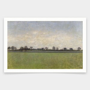 Vilhelm Hammershoi , Landscape, early spring. Bernstorfvejen seen from Hellerupvej,art prints,Vintage art,canvas wall art,famous,V2083