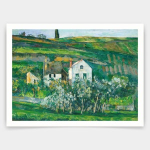 Paul Cézanne,Small Houses in Pontoise,art prints,Vintage art,canvas wall art,famous art prints,q1265