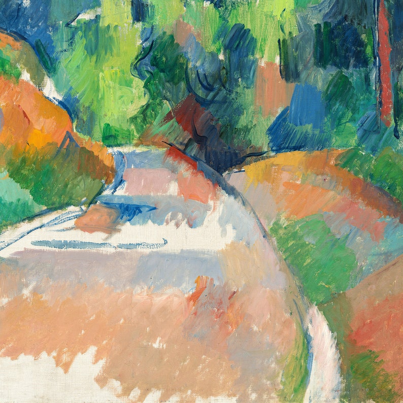 Paul Cézanne,the Bend in the Road,art Prints,vintage Art,canvas Wall ...