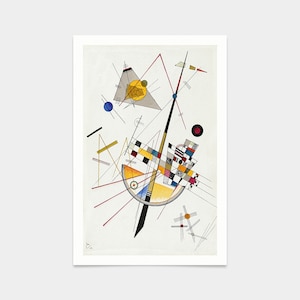 Wassily Kandinsky,Tensione delicata. No. 85, stampe d&#39;arte, arte vintage, arte murale su tela, stampe d&#39;arte famose, q2579