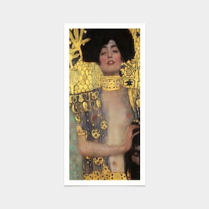 Gustav Klimt, Judith y el jefe de Holofernes, impresiones de arte, arte vintage, arte de pared de lienzo, impresiones de arte famosas, impresiones estrechas verticales, V7699