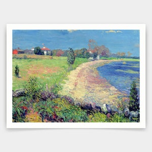 William James Glackens,Curving Beach,art prints,Vintage art,canvas wall art,famous art prints,V5163