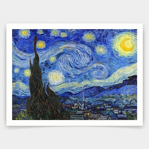 Vincent Willem van Gogh,The Starry Night,art prints,Vintage art,canvas wall art,famous art prints,q1480