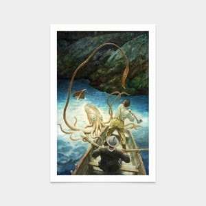 Newell Convers Wyeth,L’aventure du calmar géant,impressions d’art,art vintage,art mural sur toile,tirages d’art célèbres,2V119