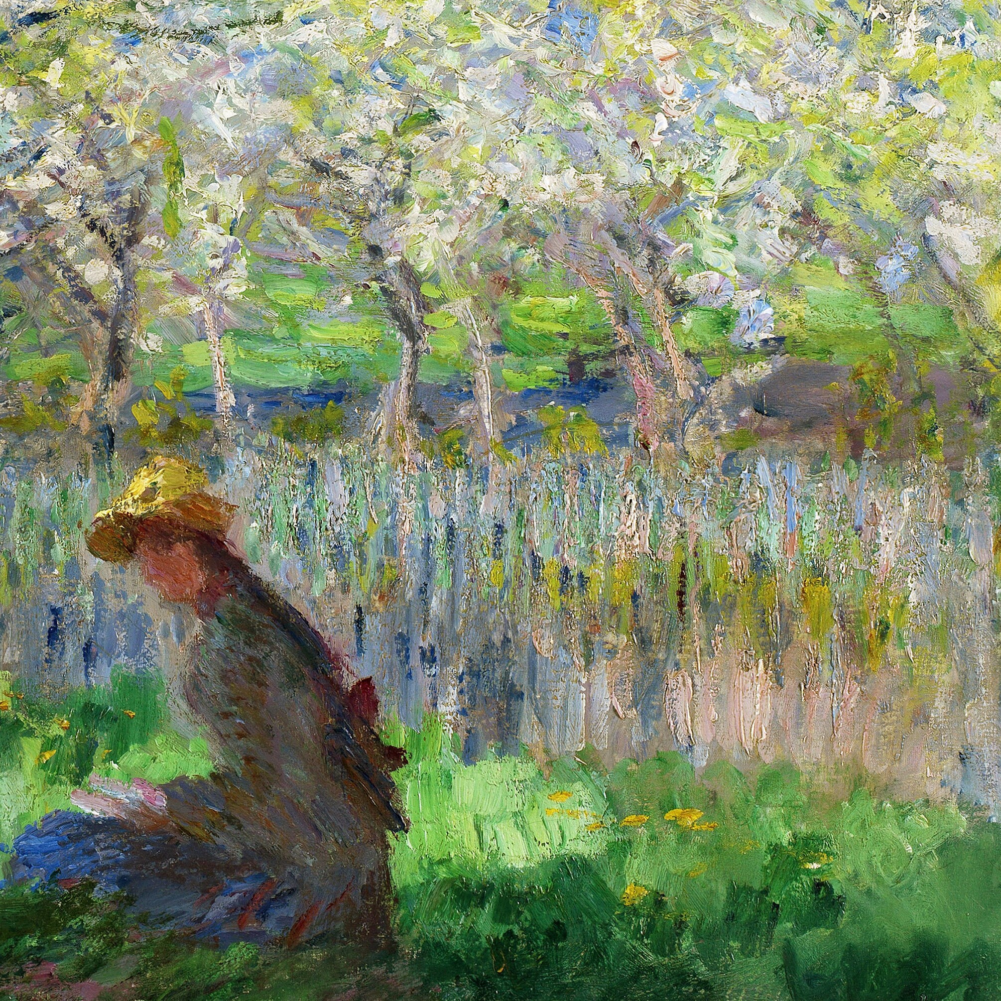 Claude Monet,Printemps,Pommier en fleurs dans le verger,estampes d