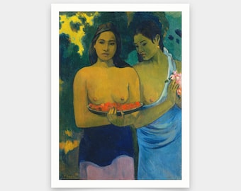 ポール・ゴーギャン：二人のタヒチの女性（1902年）美術館品質の