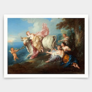 Jean Francois de Troy,The Abduction of Europa,art prints,Vintage art,canvas wall art,famous art prints,V4313