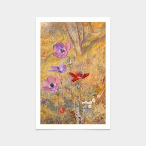 Henry Roderick Newman, Anémones, impressions d’art, art vintage, art mural sur toile, impressions d’art célèbres, V2499