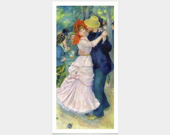 Pierre-Auguste Renoir,Dance at Bougival, painted in,art prints,Vintage art,canvas wall art,famous art prints,vertical narrow prints,V7764