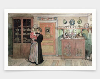 □Carl Larsson□Between Christmas＆NewYear□ Carl Larsson,between Christmas and New Year,large Wall Art