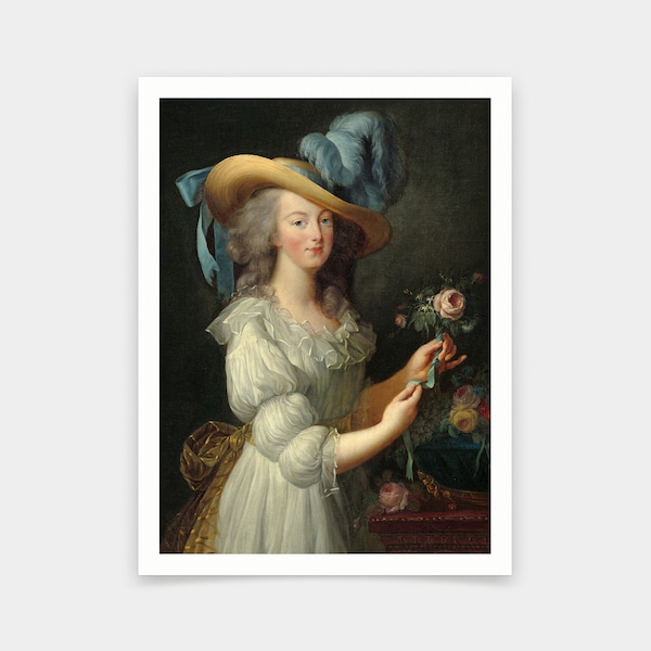 Elisabeth Louise Vigee-Lebrun,Marie-Antoinette, après 1783,estampes d’art,art vintage,art mural sur toile,gravures d’art célèbres,V5608