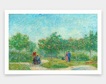 フィンセント・ファン・ゴッホ - 求愛するカップルのいる庭