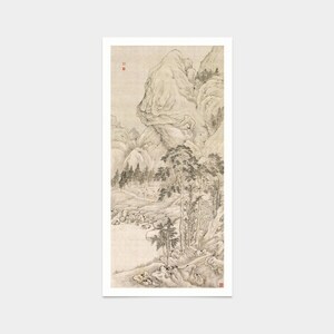 Guan Xining,Riding in the pine forest,Chinese Landscape,japanese print,art prints,Vintage art,famous art prints,vertical narrow prints,V7395