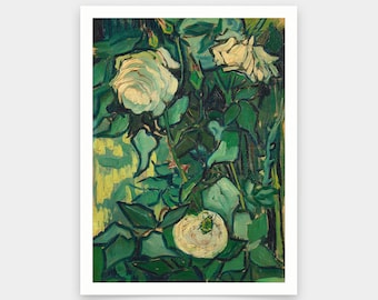 Vincent van Gogh,Roses,art prints,Vintage art,canvas wall art,famous art prints,V6837