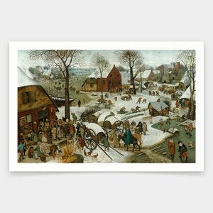 Pieter Breughel the Younger,The Census at Bethlehem,art prints,Vintage art,canvas wall art,famous art prints,V1969