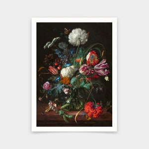 Jan Davidsz de Heem,Vase of Flowers,art prints,Vintage art,canvas wall art,famous art prints, q512