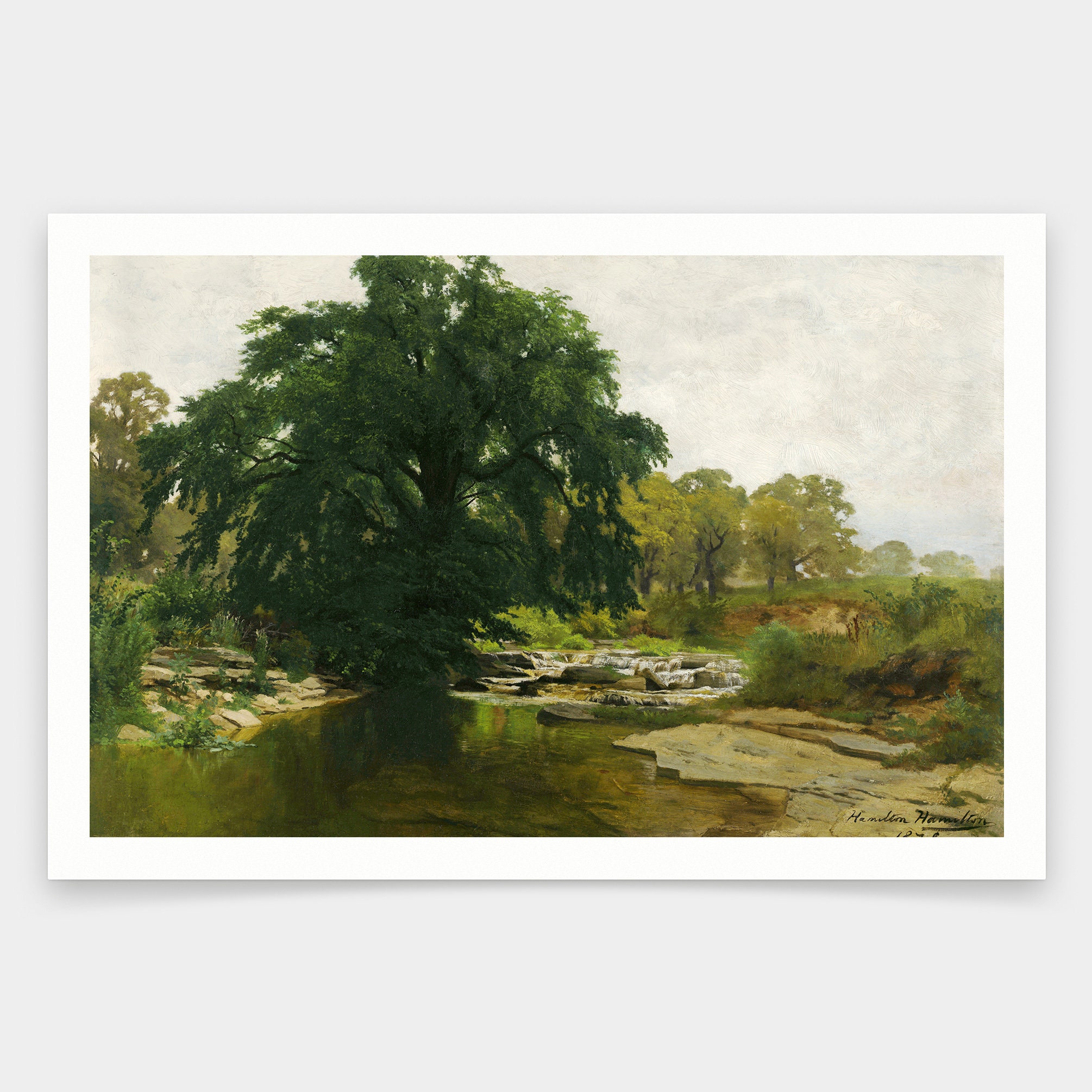 Hamilton Inn Landscape Hamilton Hamilton Landscape Art Print, Vintage Tree Painting - Etsy