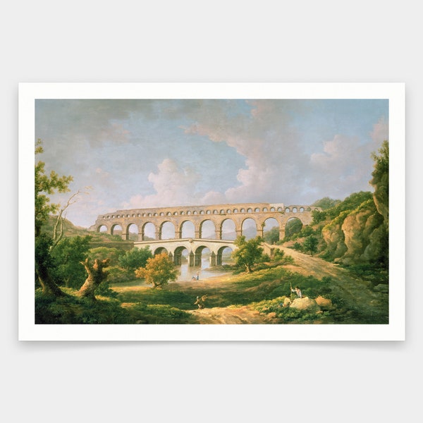 William Marlow,Le Pont Du Gard, Nîmes Photographie,tirages d’art,art vintage,art mural sur toile,tirages d’art célèbres,V2123