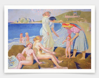 Maurice Denis,The Big Beach, 1912 ,art prints,Vintage art,canvas wall art,famous art prints,V4617