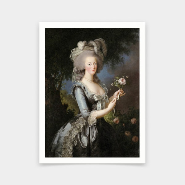 Elisabeth Louise Vigee Lebrun,Marie-Antoinette,estampes d’art,art vintage,art mural sur toile,tirages d’art célèbres,V5601